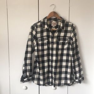 Black & White Plaid Button Down